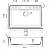 Мойка OMOIKIRI Kinokawa 90-GR Artceramic/leningrad grey 4993854